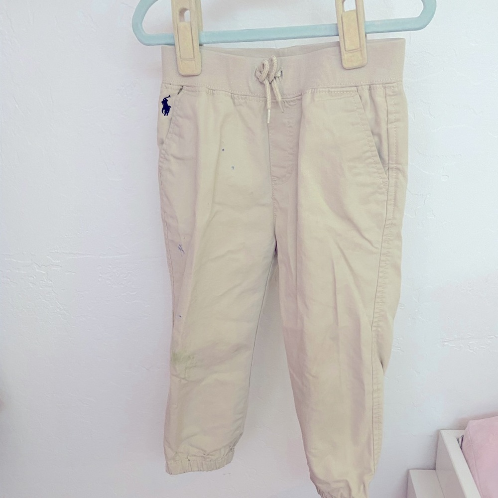 Ralph Lauren Elastic Draw String Khaki Pants